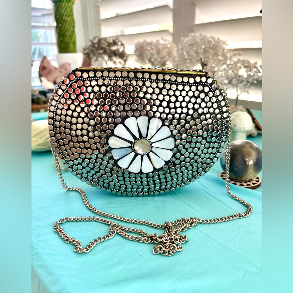 Metal & shell Handcrafted Moroccan Handbag from Morocco - Picture 6 of 10